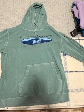 The Beachcomber Men's Hoodie in Seafoam Green